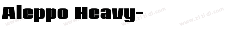 Aleppo Heavy字体转换